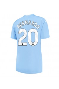 Manchester City Bernardo Silva #20 Jalkapallovaatteet Naisten Kotipaita 2023-24 Lyhythihainen